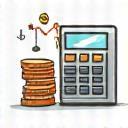 Icon representing budgeting or cost estimation for locations